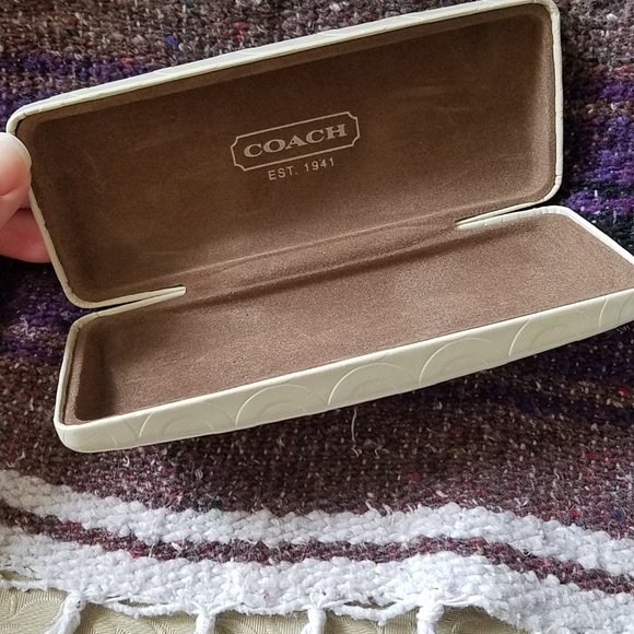 White Coach Sunglasses Case - Picture 1 of 7